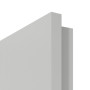 Detailansicht der eckigen Kante von GARANT Objektinnentür D92-60 Dove Grey Resopal mit Lichtausschnitt LA-4 bandseitig