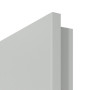 Detailansicht der Exklusivkante von Schallschutztür Uni grau Perlstruktur RAL 7035 CPL GA-01 mit Lichtausschnitt  