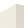 Detailansicht der stumpfen Kante von LEBO Schiebetür Formelle 40 Weißlack mit Lichtausschnitt