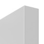Detailansicht der stumpfen Kante von JELD-WEN Schiebetür Shape 2F/3F Nickelgrau ähnlich RAL 7047 ExpertLack mit Lichtausschnitt LA-1G