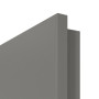Detailansicht der kleinen Rundkante von GARANT Zimmertür Aura 833 Matt Staubgrau 7037 G-TEC mit Lichtausschnitt LA-4 mittig