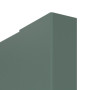 Detailansicht der stumpfen Kante von CLASSEN Schiebetür Frame 5.5 Uni Green Dekorfolie