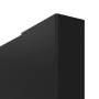 Detailansicht der stumpfen Kante von CLASSEN Schiebetür Frame 5.9 Uni Schwarz Dekorfolie