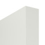 Detailansicht der stumpfen Kante von CLASSEN Schiebetür Dynamic 3.27 Weißlack RAL 9003