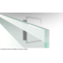 ExtraWeiß-mattiertes Weißglas mit klarem Streifen beispielhaft für Prime Mattierung Glastür mit Motiv klar - Erkelenz