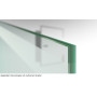 Detailansicht klares Grünglas mit mattiertem Streifen von Selina Motiv matt Glasschiebetür-Set inkl. Schiebetürsystem 45 - Erkelenz