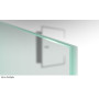 Detailansicht klares Weißglas von Float Klar Glasschiebetür-Set inkl. Schiebetürsystem S65 - Erkelenz