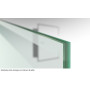 Mattiertes Grünglas mit klarem Streifen beispielhaft für Prime Mattierung Glastür mit Motiv klar - Erkelenz