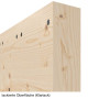 Detailansicht der lackierten Kante von Loft Rustic XX Fichte Massivholz Schiebetür - Radex