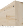 Detailansicht der lackierten Kante von Loft Rustic XX Kiefer Massivholz Schiebetür - Radex