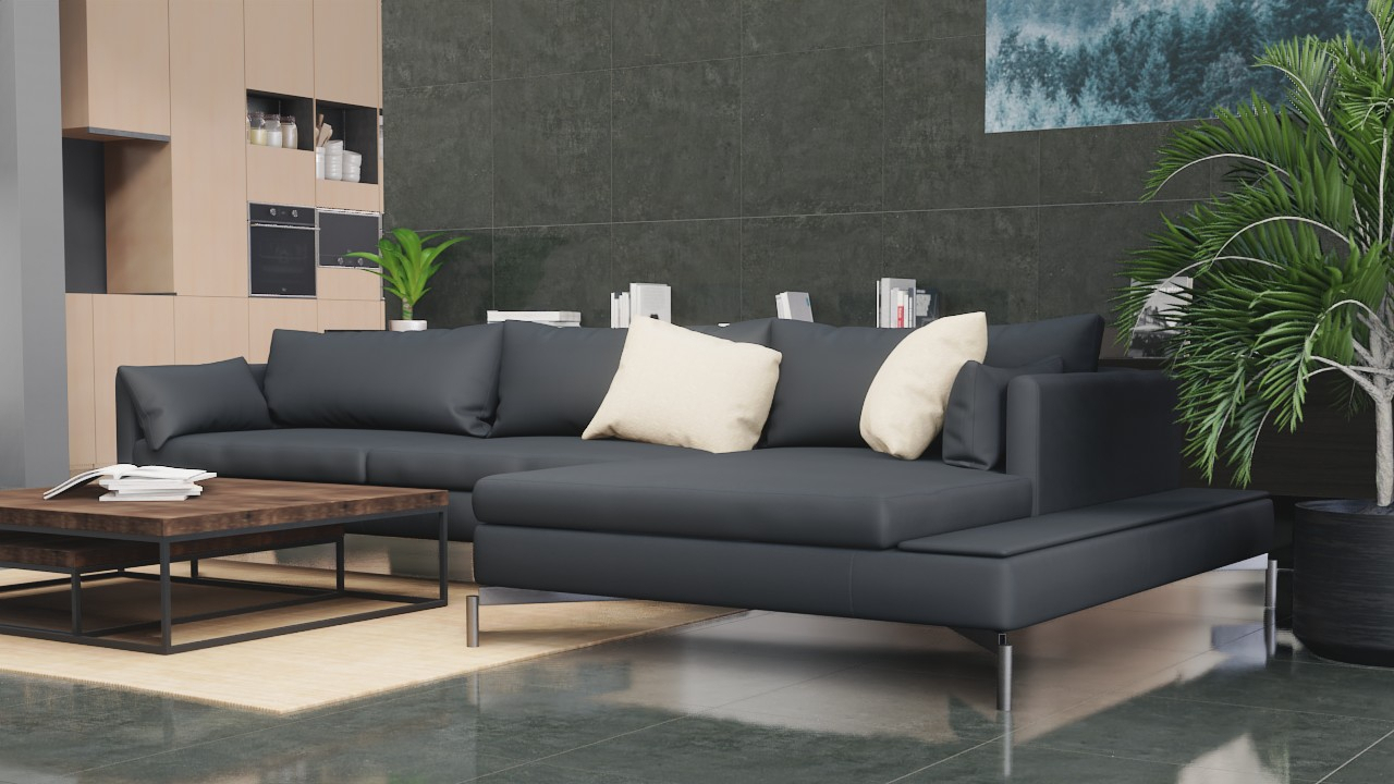 Boden Und Wandfliesen Dark Grey Glanzend Grande 59 X 59 Cm Feinsteinzeug Interio