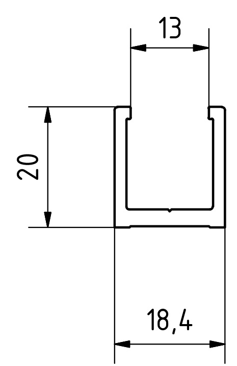 Querschnitt Sigma Wandanschlussprofil Sigma