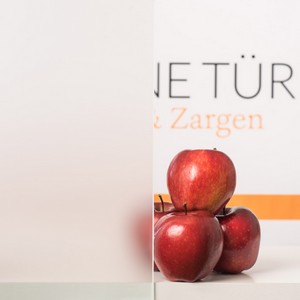 Glasart Klarglas mit matter Folie
