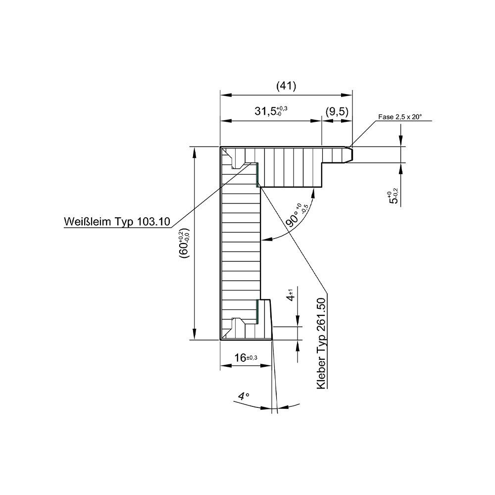 60 mm Bekleidung