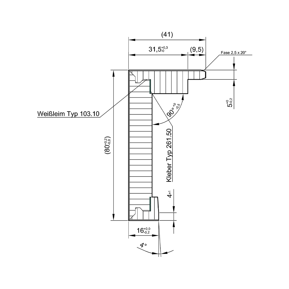 80 mm Bekleidung