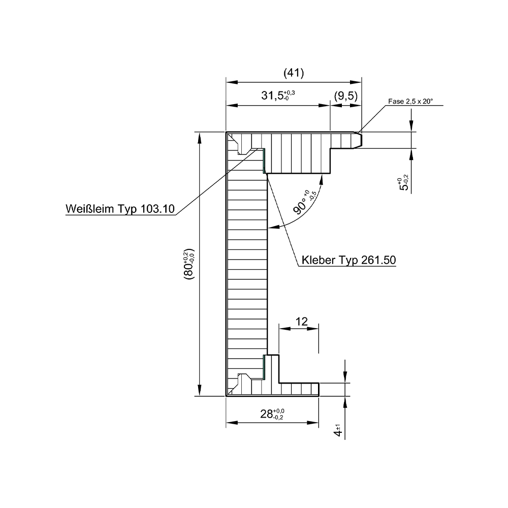 Reno 80 mm Bekleidung