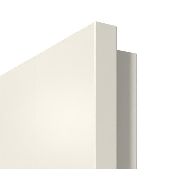 Oberflächendetail Fichte astarm Weißlack glatt 3 mm MDF