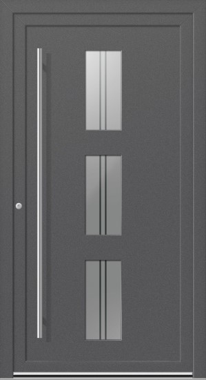 Haustür-Modell Jonas mit Dekorglas farblich abgesetzt