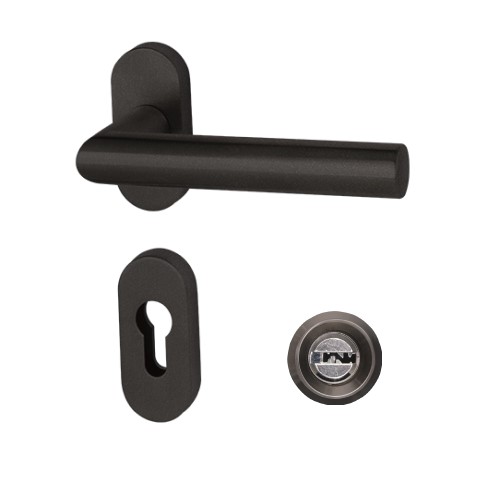 Innendruecker BA 3505 Tiefschwarz oval rund