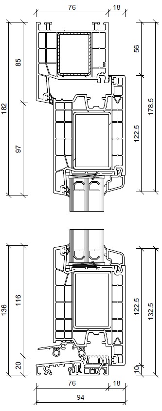 Kneer Haustür Profil KF404 S