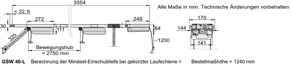 Antrieb Drive 1100 Zeichnung