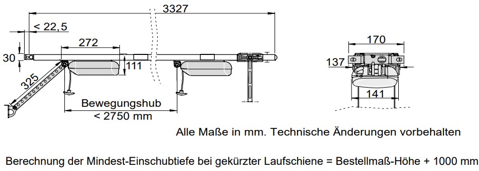 Antrieb Drive 1100 pro+ Zeichnung